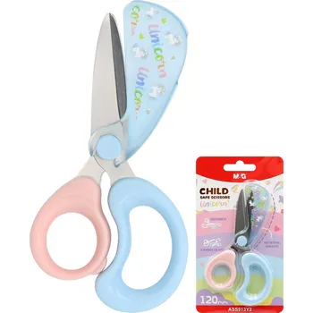 Nůžky dětské M&G Unicorn 120 mm s ochrannou krytkou