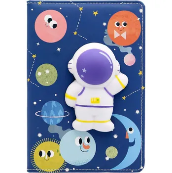 Zápisník Dětský zápisník A5, 80 listů, měkké PU desky - Space