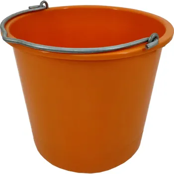 Zednická nádoba TOPTRADE vědro plastové – extra pevné, oranžové, 12 l (kód 105786, EAN 8591403157863) (TOPTRADE vědro plastové, extra pevné, oranžové, 12 l)