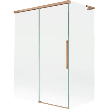 Vanová zástěna Mexen Rox L vanová zástěna 2-křídlová posuvná 120 + 70 x 150 cm, transparentní, měděná kartáčovaná - 8C9L-120-070-65-00 Vanové zástěny