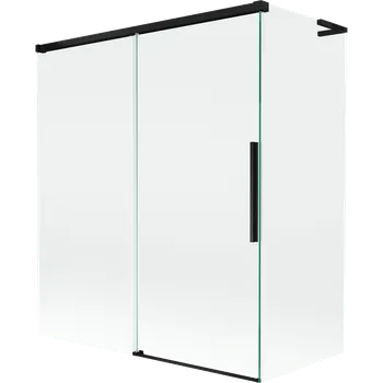 Vanová zástěna Mexen Rox L vanová zástěna 2-křídlová posuvná 140 + 70 x 150 cm, transparentní, černá - 8C9L-140-070-70-00 Vanové zástěny