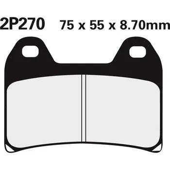 Nářadí na motocykly Polometalické brzdové destičky NISSIN Street - 2P-270NS 2P-270NS
