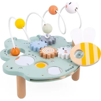 Dřevěná hračka Janod Dřevěný motorický stolek s aktivitami List