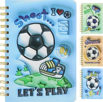 Blok Junior Mřížkový blok A5 /80 listů, 3D obal Fotbal (mix vzorů)