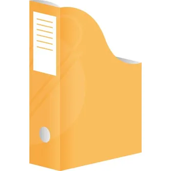 Archivační box Stojan na časopisy A4 karton. žlutý