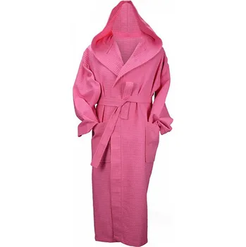 Pánský župan ARTG Župan Robezz s kapucí – vaflová struktura, lehký a savý Barva: Růžová, Velikost: 4XL AR028