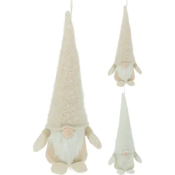 Vánoční dekorace Závěsná dekorace Skřítek s vousy 42 cm (mix 2 barev /cena za 1 ks)