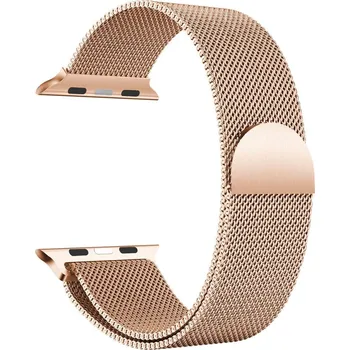 Řemínek na hodinky Milánský tah pro Apple Watch zlato-růžový 42/44/45 mm