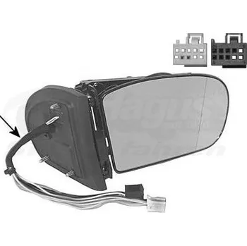 Auto zrcátko Vnější zpětné zrcátko VAN WEZEL 3032858