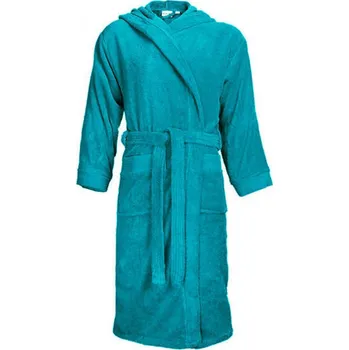 Pánský župan The One Towelling Froté župan s kapucí v širokém střihu 420 g/m Barva: modrá tyrkysová, Velikost: S/M TH1095