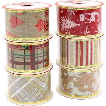 Stuha Ozdobná stuha, šířka 50 mm (směs vánočních motivů)