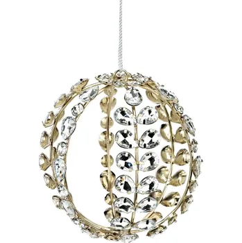 Vánoční dekorace Vánoční koule 10 cm, kov a drahé kameny (šperky)