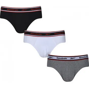 Slipy Reebok Pánské bavlněné slipy Chase – 3 ks v balení Barva: černá - šedá - bílá, Velikost: XL RBK8241