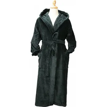 Pánský župan ARTG DeLuxe župan z hebkého veluru s kapucí Barva: Černá, Velikost: XXL AR029