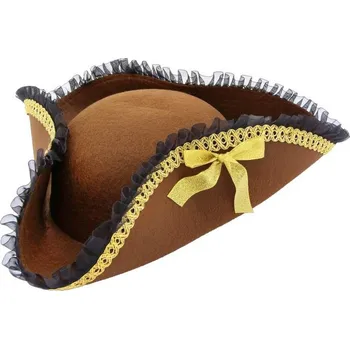 Klobouk Pirátský klobouk, hnědý