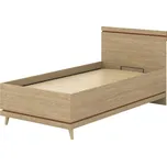 Postel Scandi 100 s úložným prostorem - Helvetia Olejovaný dub / Cihlová 105x100 cm