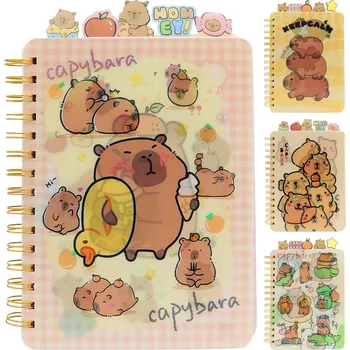 Zápisník Dětský zápisník se spirálou a plastovými záložkami, 120 listů - Capybara (mix designů)