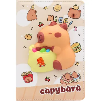 Zápisník Dětský zápisník A5, 80 listů, měkké PU desky - Capybara