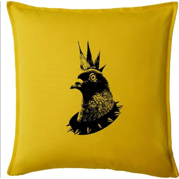 Polštář Holub punk - Polštář 50x50 - 50x50 - Pouze potah ( Žlutá )