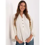 Smetanová dámská oversize manšestrová košile IT-KS-233607.63-light beige Velikost: ONE SIZE