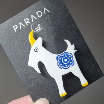 Brož Lucie Horáková Brož smaltovaná - kozel