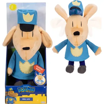 plyšák Plyšák DOG MAN policista s pískátkem 26 cm