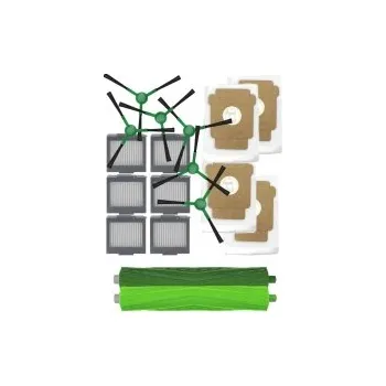 Sada příslušenství pro robotický vysavač Kartáče, HEPA filtry k vysavači IROBOT Roomba Max 705 Vac + AutoEmpty dock White sada a sáčky 18ks