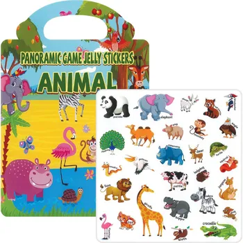 omalovánky Kniha s gelovými samolepkami (mix 8 motivů)