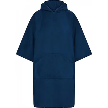 Dámský župan Towel City Měkké savé froté pončo s klokaní kapsou Barva: modrá námořní TC810