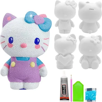 Pokladnička Junior Vinylová krabička 19 cm "Ozdobte si ji sami" - Hello Kitty