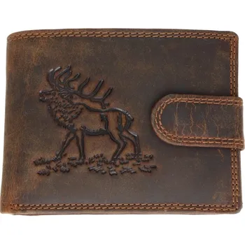 Peněženka Ewena Pánská kožená peněženka hnědá s motivem Jelena