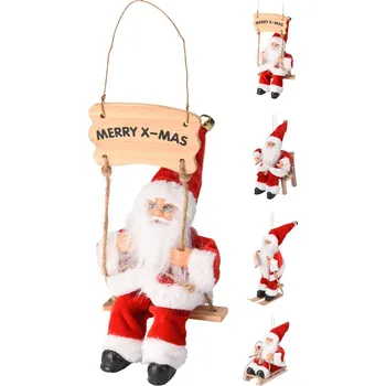 Vánoční dekorace Vánoční ozdoba Mikuláš 18 cm k zavěšení (4 varianty /cena je za 1 kus)