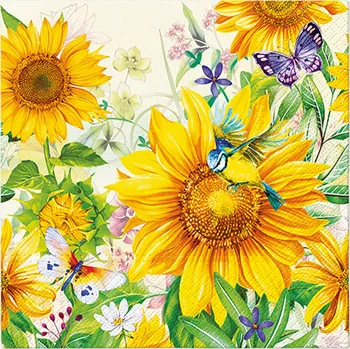 Papírový ubrousek Ubrousky PAW L 33x33cm Wild Sunflowers