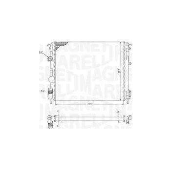 Chladič motoru Chladič, chlazení motoru MAGNETI MARELLI 350213195200