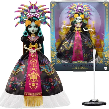 Panenka Monster High sběratelská panenka Skelita Calaveras Dia de Muertos Skullector