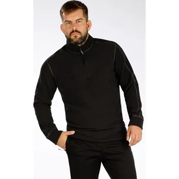 Pánská mikina Pánská fleecová mikina LITEX s krátkým zipem černá Barva: černá, Velikost: M