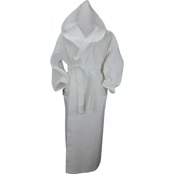 Pánský župan ARTG Župan Robezz s kapucí – vaflová struktura, lehký a savý Barva: Bílá, Velikost: XS AR028