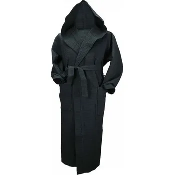 Pánský župan ARTG Župan Robezz s kapucí – vaflová struktura, lehký a savý Barva: Černá, Velikost: 3XL AR028