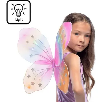 Karnevalový kostým Andělská křídla s LED světly, 47 x 41 cm (kostýmový doplněk)