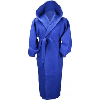 Pánský župan ARTG Župan Robezz s kapucí – vaflová struktura, lehký a savý Barva: Modrá, Velikost: XS AR028