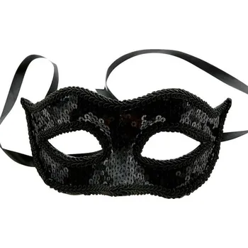 Karnevalová maska Flitrová maska pro dospělé, černá