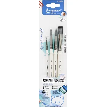Malířský štětec Sada plochých a kulatých štětců (4 ks) na blistru