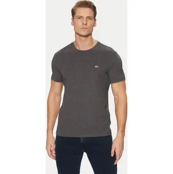 Pánské tričko Tommy Jeans pánské šedé tričko 20003642-8720638421351