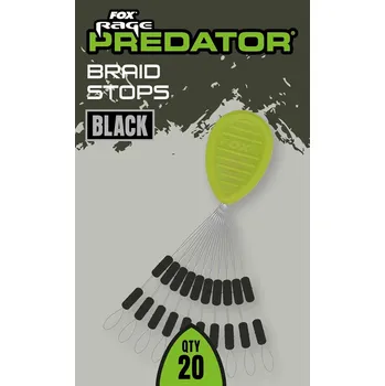 Braid Stops Black 10pcs