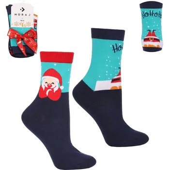Dámské ponožky MORAJ vánoční Ponožky MORAJ, Dárek sada 2 párů, velikost 38-41