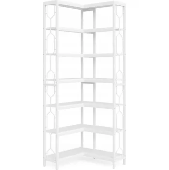 Komoda ROHOVÝ REGÁL, 7 POLIC, INDUSTRIÁLNÍ STYL, DŘEVO A KOV, VOLNĚ STOJÍCÍ, 200 CM