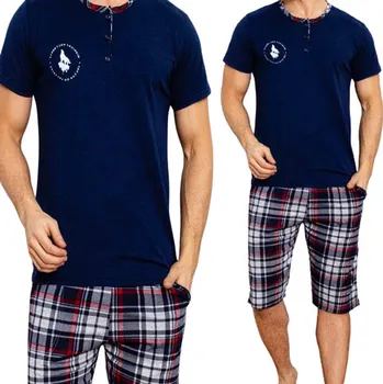 Pánské pyžamo La Penna pánské pyžamo s krátkým rukávem, velikost XL