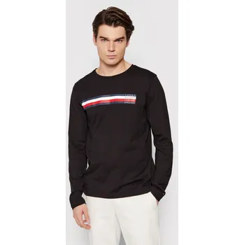 Pánské tričko Tommy Hilfiger pánské černé tričko s dlouhým rukávem 20010319-1734508