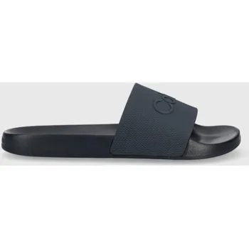 Pánské pantofle Calvin Klein pánské modré pantofle POOL SLIDE RUBBER 30001311-1941616