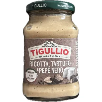 Omáčka TIGULLIO - omáčka s ricottou, lanýžem a černým pepřem - bez lepku 185 gr